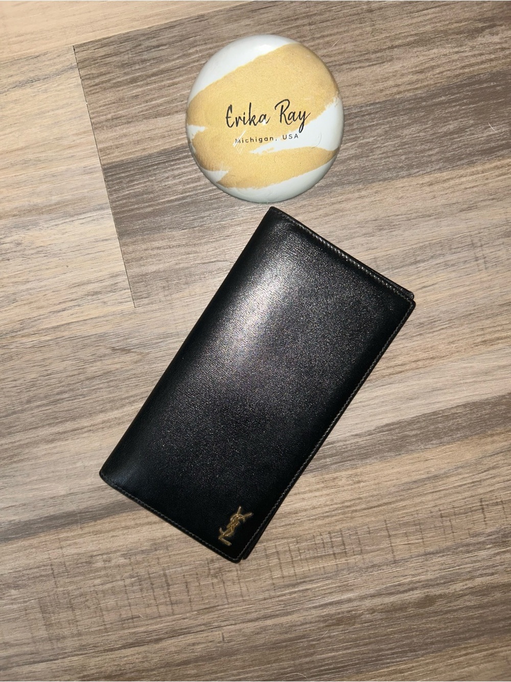 Yves‎ Saint Laurent YSL Black Leather Long Wallet- BEAUTIFUL CONDITION